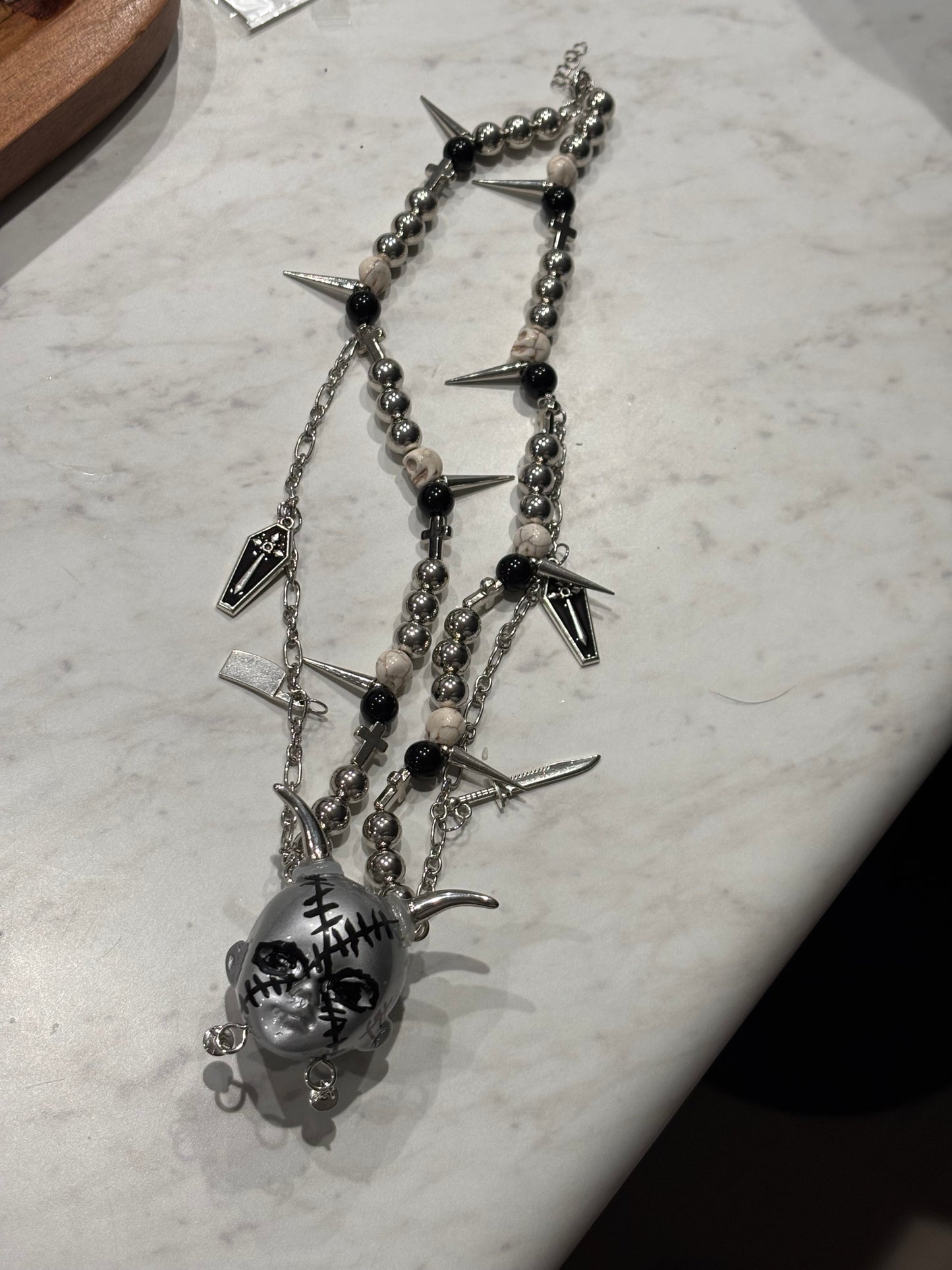 Beheaded Goth Y2K Necklace