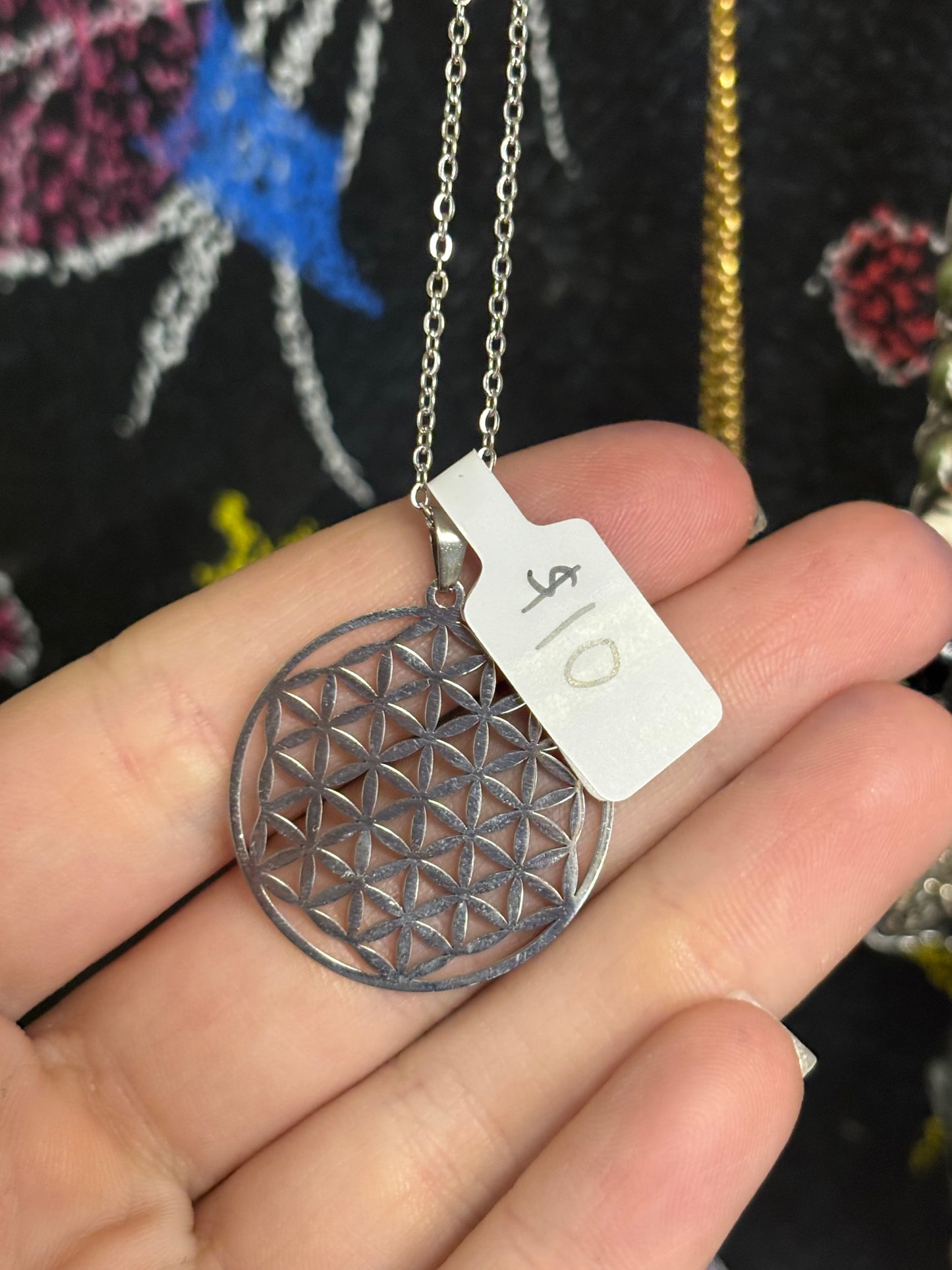 Silver Flower of Life Necklace