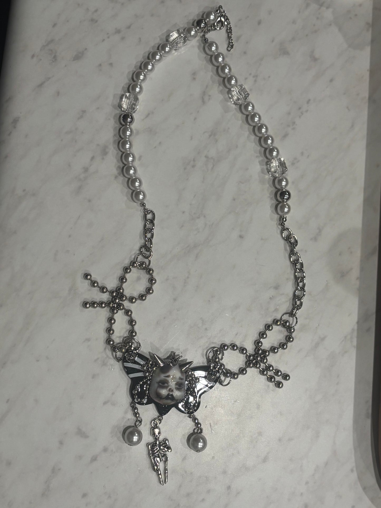 Y2K DollHead Goth Necklace