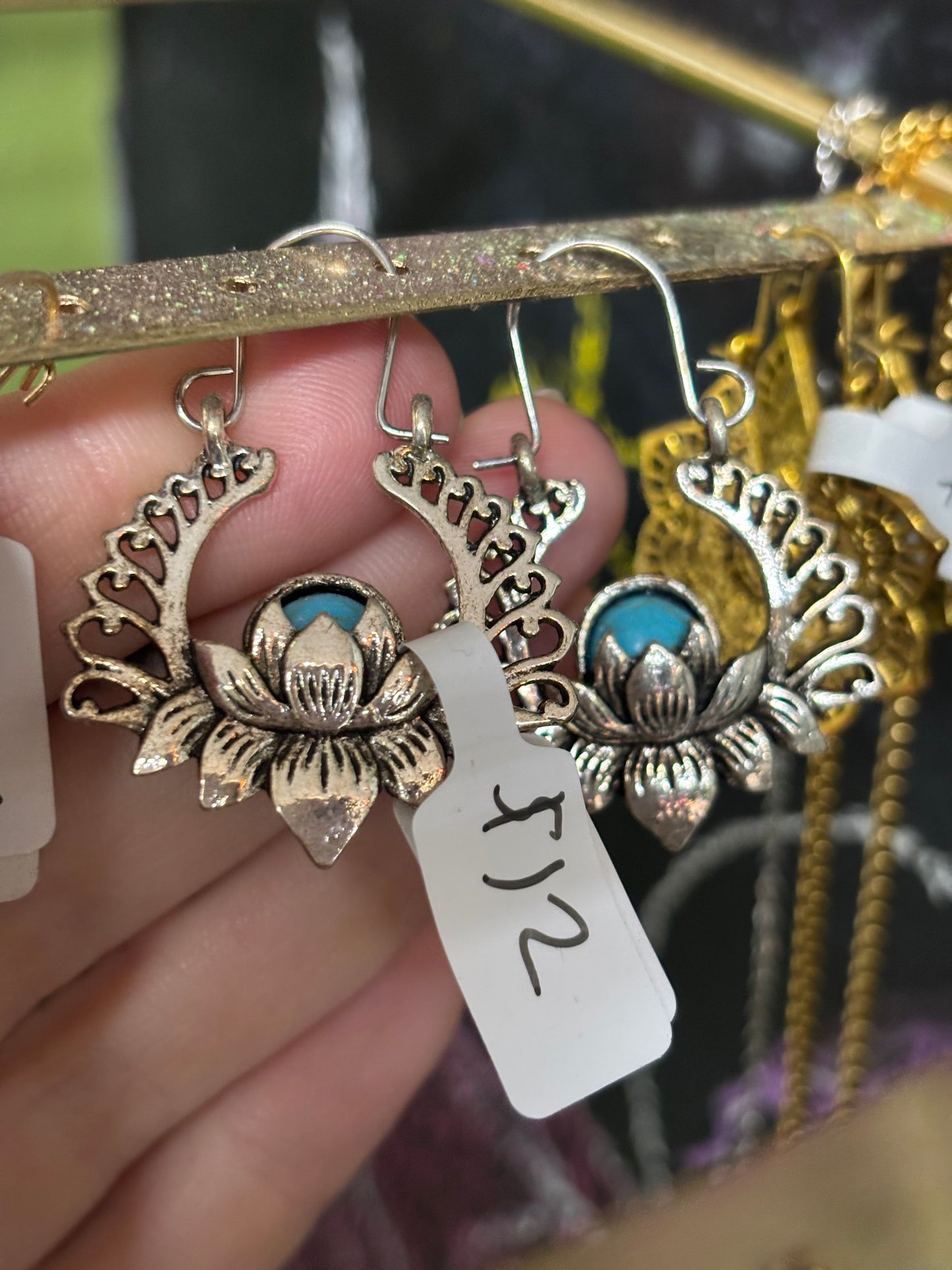 Blue Lotus Earrings