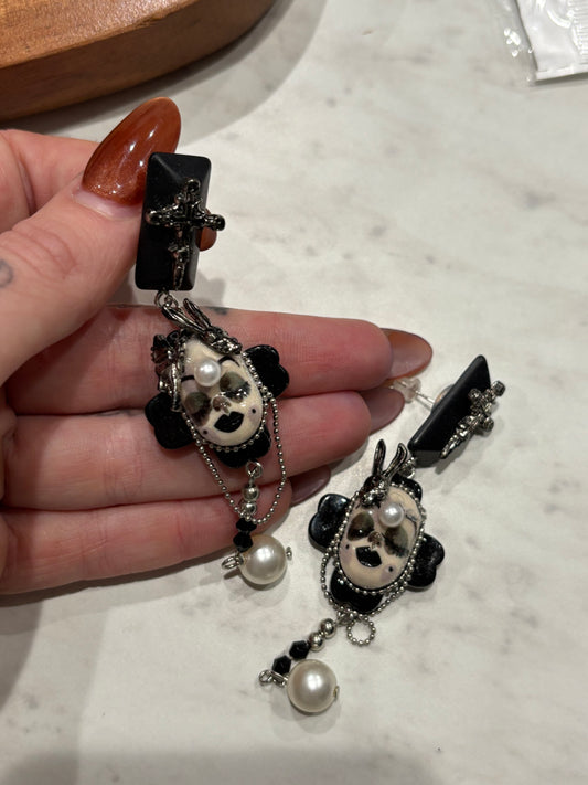 Clown Goth Girl Earrings