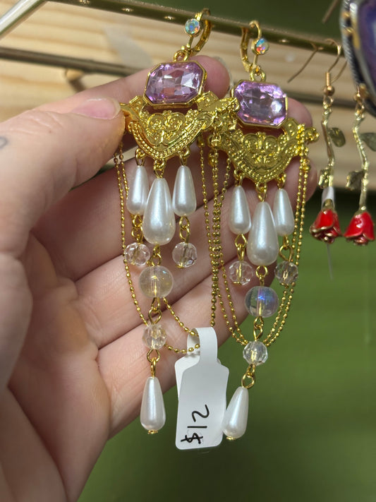 Pink Boho Danglers