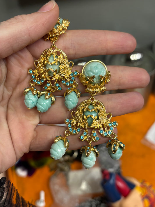 Baby Blue Boho Earrings